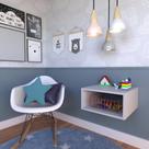 Nicho para Quarto Infantil Bramov Móveis Cinza Cristal Nicho para Quarto Infantil Bramov Móveis Cinza Cristal