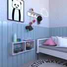 Nicho para Quarto Infantil Bramov Móveis Cinza Cristal Nicho para Quarto Infantil Bramov Móveis Cinza Cristal
