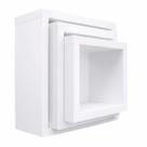 Nicho para quarto quadrado banheiro prateleira MDF Kit 3 pc - Branco
