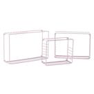 Nicho Polly Cinza Kit com 3 Nichos em Metal nos Tamanhos P, M e G