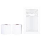 Nicho Porta Papel Higiênico Duplo Para Banheiro Organizador Em Porcelanato (Carrara Gioia)