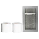 Nicho Porta Papel Higiênico Duplo Para Banheiro Organizador Em Porcelanato (Cinza) Nicho Porta Papel Higiênico Duplo Para Banheiro Organizador Em Porcelanato (Cinza)