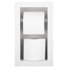 Nicho Porta Papel Higiênico Para Banheiro Organizador Porcelanato Polido (Branco Duplo)