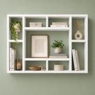 Nicho Prateleira MDF Branco 80X90X15cm de Parede Organizador Livros Quarto Sala Cozinha Escritorio