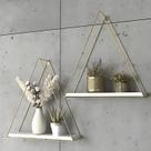 Nicho Prateleira Parede Triangular Aramado Decoração Flutuante Moderno Grande