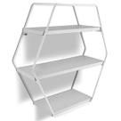 Nicho Prateleira Parede Tripla Evale Para Decoração Industrial Branco/Branco Nicho Prateleira Parede Tripla Evale Para Decoração Industrial Branco/Branco