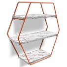 Nicho Prateleira Parede Tripla Evale Para Decoração Industrial Cobre/Vulcano Nicho Prateleira Parede Tripla Evale Para Decoração Industrial Cobre/Vulcano