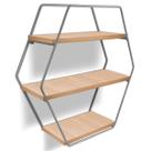 Nicho Prateleira Parede Tripla Evale Para Decoração Industrial Prata/Jade Nicho Prateleira Parede Tripla Evale Para Decoração Industrial Prata/Jade