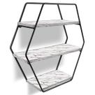 Nicho Prateleira Parede Tripla Evale Para Decoração Industrial Preto/Vulcano Nicho Prateleira Parede Tripla Evale Para Decoração Industrial Preto/Vulcano