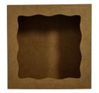 Nicho Quadrado Borda Ondulada 31x31x12 Mdf Madeira
