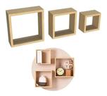 Nicho Quadrado Em MDF Cru Trio P M G 20x20 25x25 30x30 Decorativo Parede Qualidade Profissional