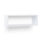 Nicho Retangular (Selo FSC) 60 X 20 cm Branco com Suportes Embutidos e Kit para fixação