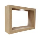 Nicho Retangular Simples sem Fundo com Led 37x27x12 Mdf Madeira