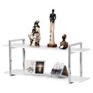 Nicho Sala e Quarto Cromado Com Prateleiras Branco 60cm Nicho Sala e Quarto Cromado Com Prateleiras Branco 60cm