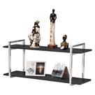 Nicho Sala e Quarto Cromado Com Prateleiras Preto 100cm