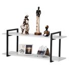 Nicho Sala e Quarto Preto Com Prateleiras Branco 60cm Nicho Sala e Quarto Preto Com Prateleiras Branco 60cm