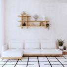 Nicho Sala Minimalista Decoração Livros Prateleira Suspensa