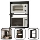 Nicho Suporte De Parede DUPLO Microondas Forno Preto 84x63x45cm Nicho Suporte De Parede DUPLO Microondas Forno Preto 84x63x45cm