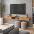 Nicho Suspenso Impacto 120cm MDP com 2 Portas Basculantes Para Sala Painel de TV Escritório
