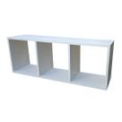 Nicho Triplo Branco fosco - MDF - 80cm(L)x30cm(A)x20cm(P)