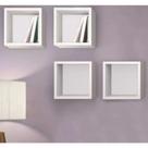 Nichos Decorativo Quadrado Kit 3 un Branco