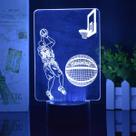 Night Light 3D Basketball Kobe Memorial com controle remoto
