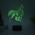Night Light 3D Wolf Totem Pet Dog Akita Dog para quarto de crianças Night Light 3D Wolf Totem Pet Dog Akita Dog para quarto de crianças