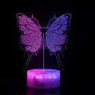 Night Light Butterfly Animals 3D LED que muda de cor para crianças Night Light Butterfly Animals 3D LED que muda de cor para crianças