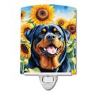 Night Light Caroline's Treasures Rottweiler em girassóis