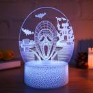Night Light Christmas Skulls 3D LED que muda de cor para crianças
