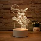 Night Light Christmas Snowman 3D LED que muda de cor para crianças