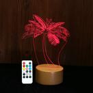 Night Light Creative Corporate 3D Football com base de madeira