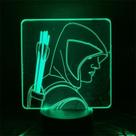 Night Light League Green Arrow USB 5V acrílico ABS 0,27 kg