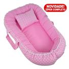 Ninho Para Bebê Com Zíper Rosa Poá Babykinha