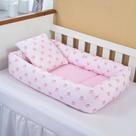 Ninho Redutor com Almofada De Berço Para Bebê Menina Realeza Rosa