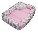 Ninho Redutor Para Bebê Menina Nuvem Rosa com Almofada Nuvem. - Happy Baby
