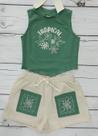 NINI BAMBINI CJ CROPPED REGATA TROPICAL/SHORTS COM BOLSO FRONTAL Verde