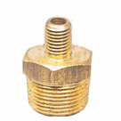 Niple Duplo Latão Redução 1" NPT x 1/4" NPT Macho