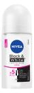 Nivea Desodorante Antitranspirante Rollon Black White Invisible Clear 50ml, Proteção 72h, Contra Suor E Odor, Antimanchas