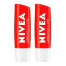 NIVEA Kit com 2 Unidades Hidratante Labial Morango Shine 4,8g NIVEA Kit com 2 Unidades Hidratante Labial Morango Shine 4,8g