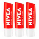 NIVEA Kit com 3 Unidades Hidratante Labial Morango Shine 4,8g NIVEA Kit com 3 Unidades Hidratante Labial Morango Shine 4,8g