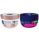 NIVEA Kit Creme Hidratante Facial 7 em 1 Beleza Radiante 100g + Creme Hidratante Facial Noturno 100g