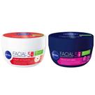 NIVEA Kit Creme Hidratante Facial Antissinais 100g + Noturno 100g