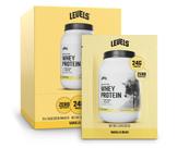 Níveis de proteína de soro de leite em pó, baunilha alimentada com capim: 24g
