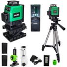 Nível A Laser 16 Linhas 2 Baterias Com Receptor De Linha A Laser, Tripé De Até 1 Metro, Suporte De Parede Magnético, Base Elevatória