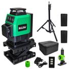Nível A Laser 16 Linhas Verde Hilda 2 Baterias Controle Suporte Elevatória Suporte Magnético De Parede Tripé 1,2 metros