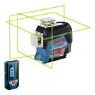 Nível À Laser C/ 3 Linhas Verdes E Receptor Gll 3-80CG Bosch