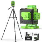 Nível a laser Huepar 4D 16 linhas 4x360 verde com tripé de 152 cm