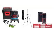 Nível A Laser Kress Professional 360 5 Linhas Verdes + Trena 100 metros +Tripé + Óculos