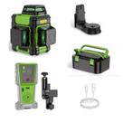 Nível a Laser Verde 12 Linhas Receptor área Externa Até 50m Huepar